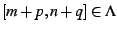 $[m+p,n+q]\in\Lambda$