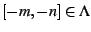 $[-m,-n]\in\Lambda$