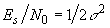 equation relating variance to SNR